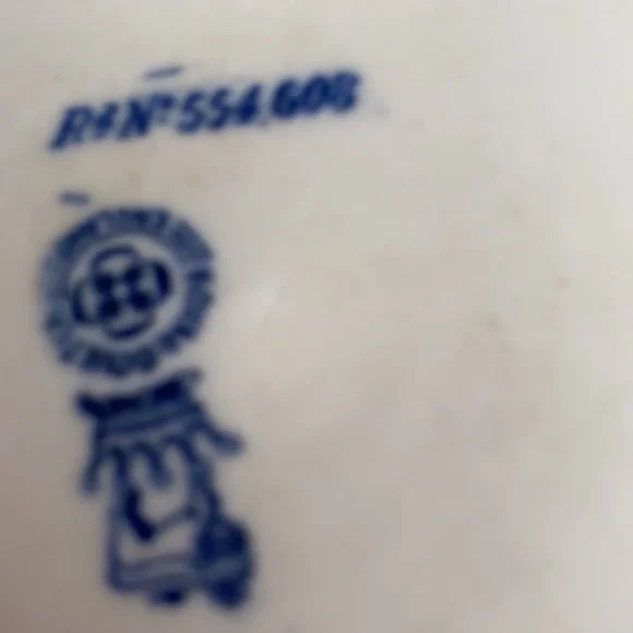 VHTF Antique Royal Doulton Flo Bleue Porridge Bowl With Boy & Girl - Picture 6 of 8